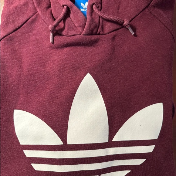 Adidas Men's Maroon Hoodie - Picture 3 of 4